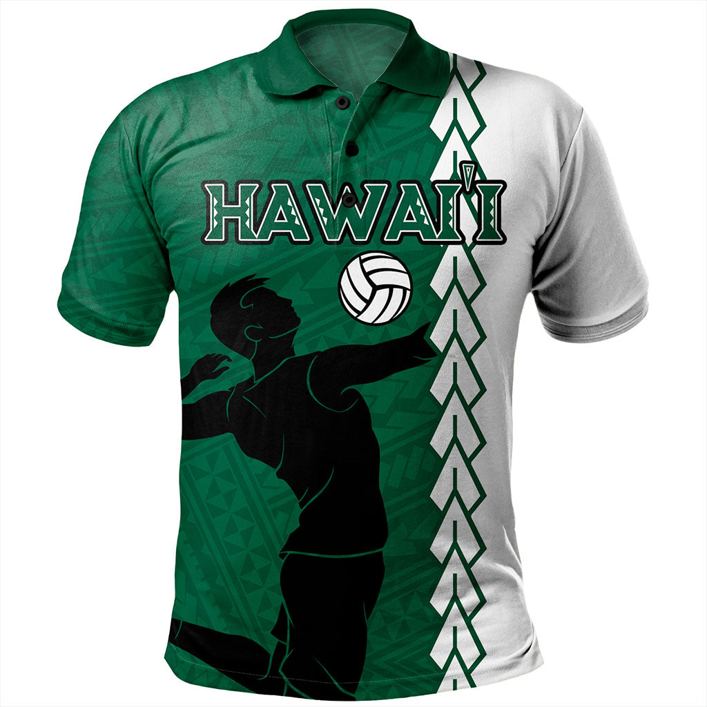 Hawaii Polo Shirt Custom Men Volleyball Polynesia Tattoo