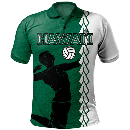 Hawaii Polo Shirt Custom Men Volleyball Polynesia Tattoo