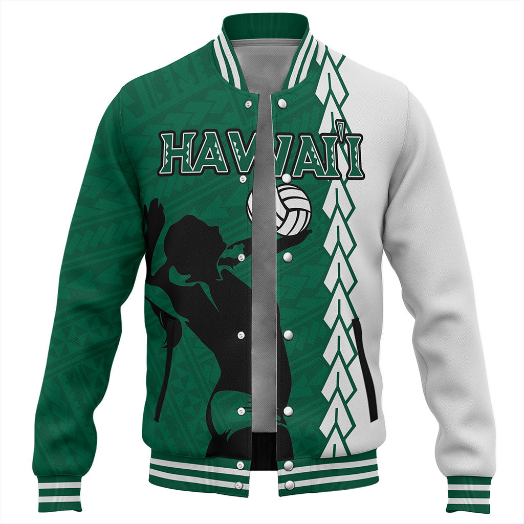 Hawaii Baseball Jacket Custom Women Volleyball Polynesia Tattoo