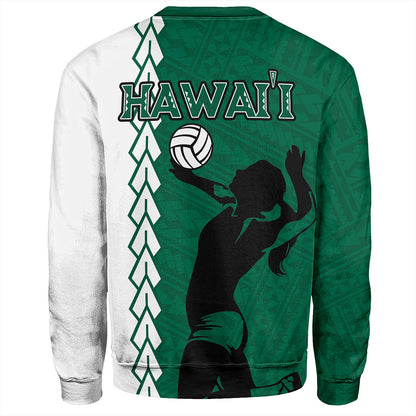 Hawaii Sweatshirt Custom Women Volleyball Polynesia Tattoo