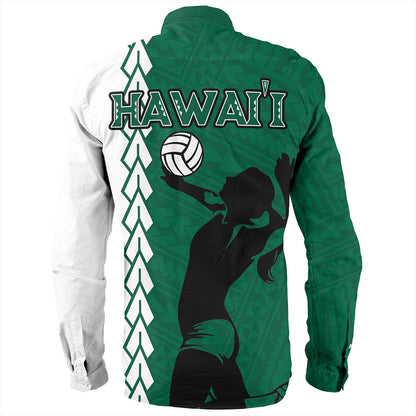 Hawaii Long Sleeve Shirt Custom Women Volleyball Polynesia Tattoo