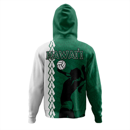 Hawaii Hoodie Custom Women Volleyball Polynesia Tattoo