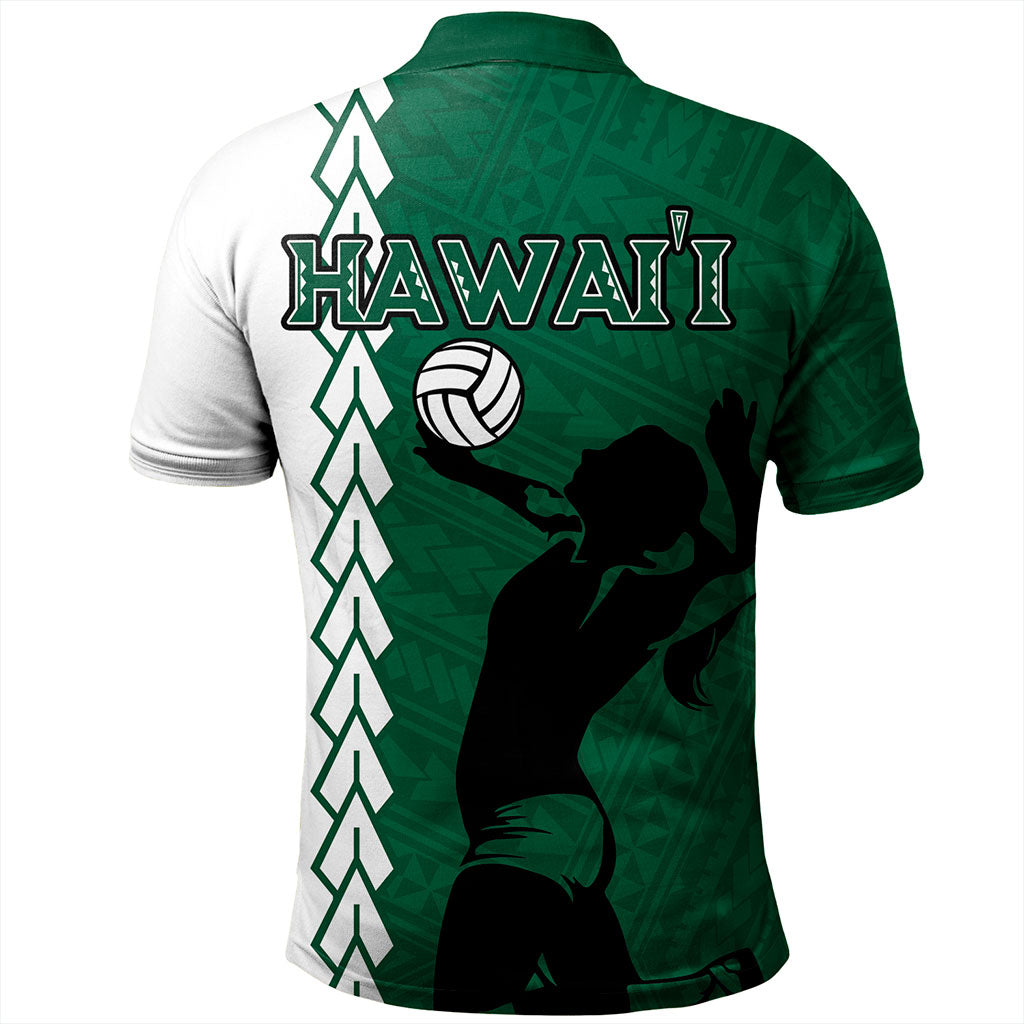 Hawaii Polo Shirt Custom Women Volleyball Polynesia Tattoo