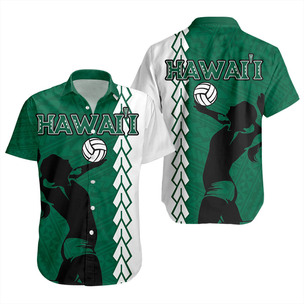 Hawaii Short Sleeve Shirt Custom Women Volleyball Polynesia Tattoo