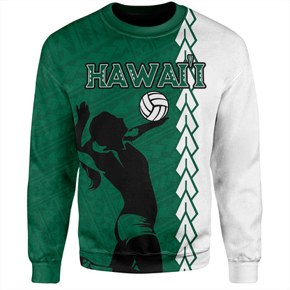 Hawaii Sweatshirt Custom Women Volleyball Polynesia Tattoo