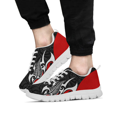 New Zealand Sneakers - Aotearoa Silver Fern Maori