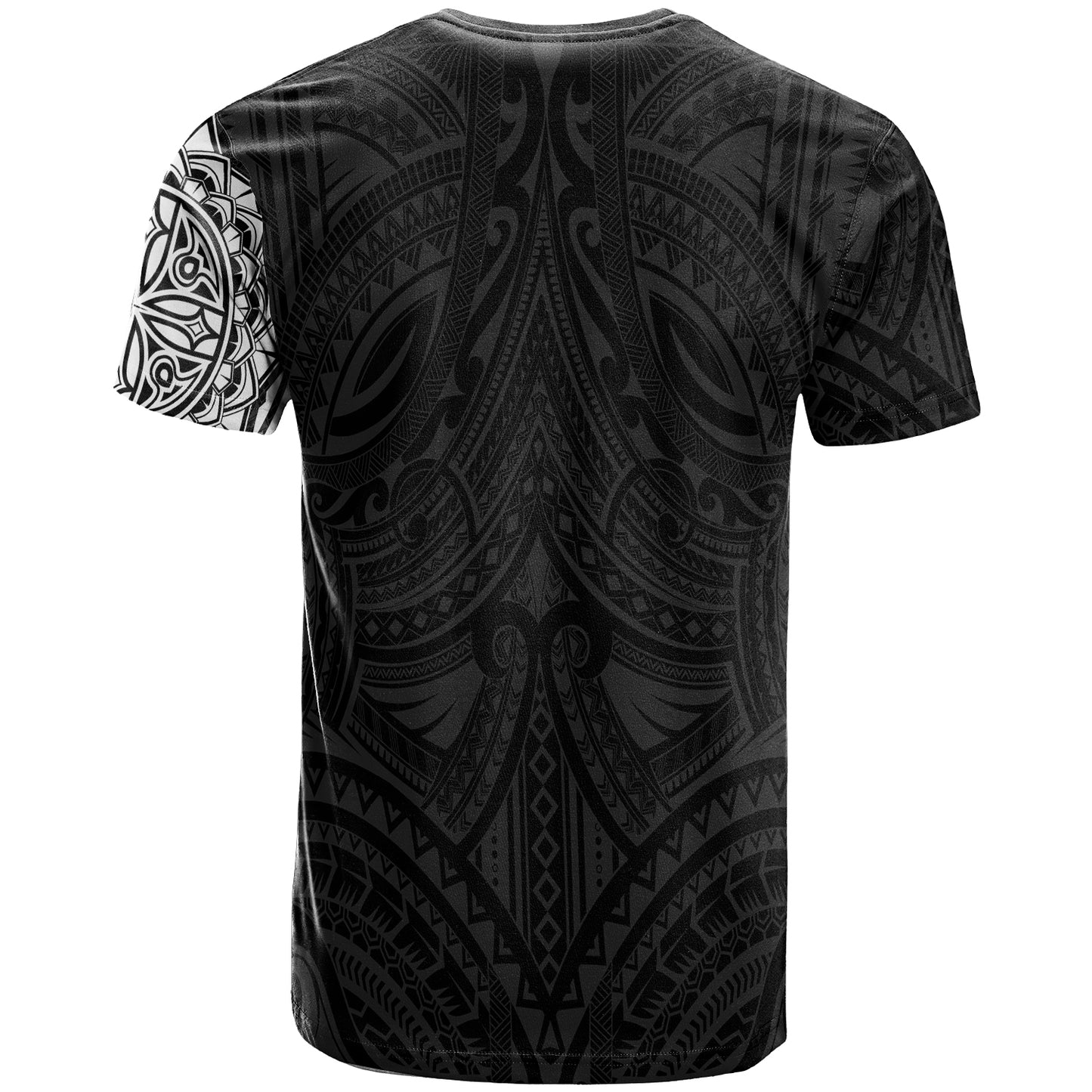 Polynesian T-Shirt - Polynesian Flowers Tattoo Style
