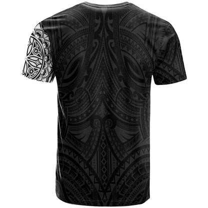 Polynesian T-Shirt - Polynesian Flowers Tattoo Style