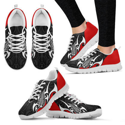 New Zealand Sneakers - Aotearoa Silver Fern Maori