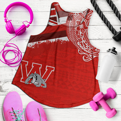 Hawaii Women Tank Waialua High and Intermediate School With Crest Style