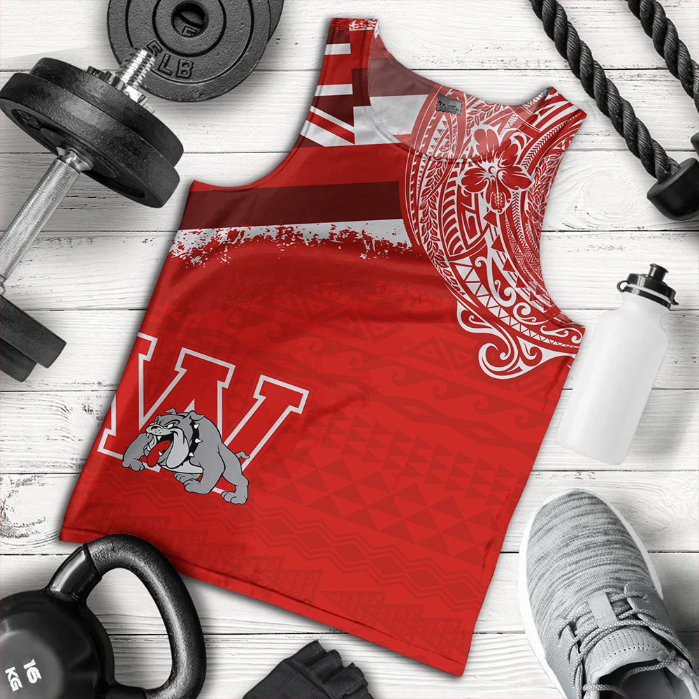 Hawaii Tank Top Waialua High and Intermediate School With Crest Style