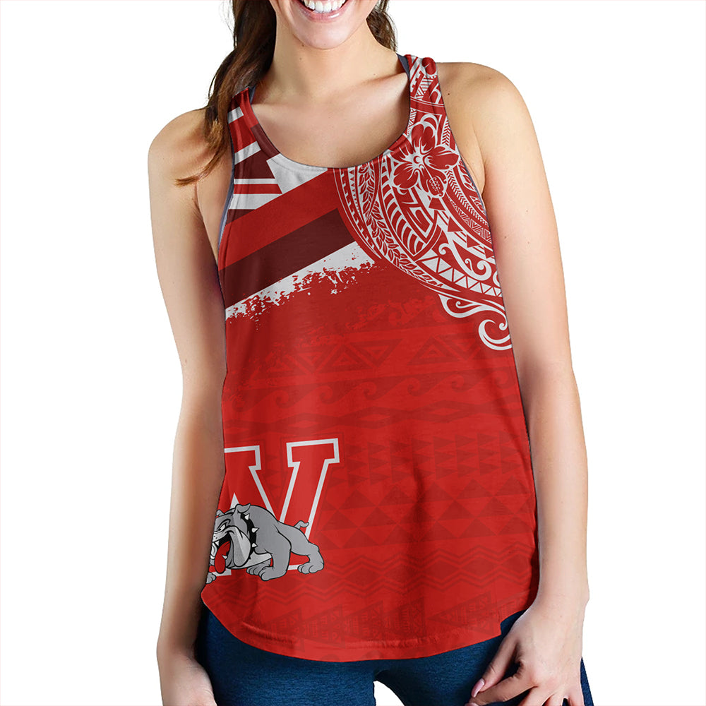 Hawaii Women Tank Waialua High and Intermediate School With Crest Style