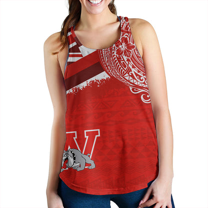 Hawaii Women Tank Waialua High and Intermediate School With Crest Style