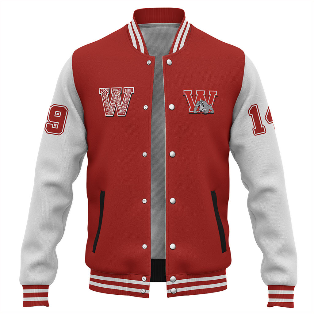 Hawaii Baseball Jacket Waialua High And Intermediate School Polynesian Letters Style