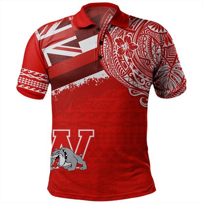Hawaii Polo Shirt Waialua High and Intermediate School With Crest Style