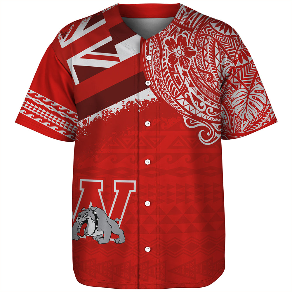 Hawaii Baseball Shirt Waialua High and Intermediate School With Crest Style