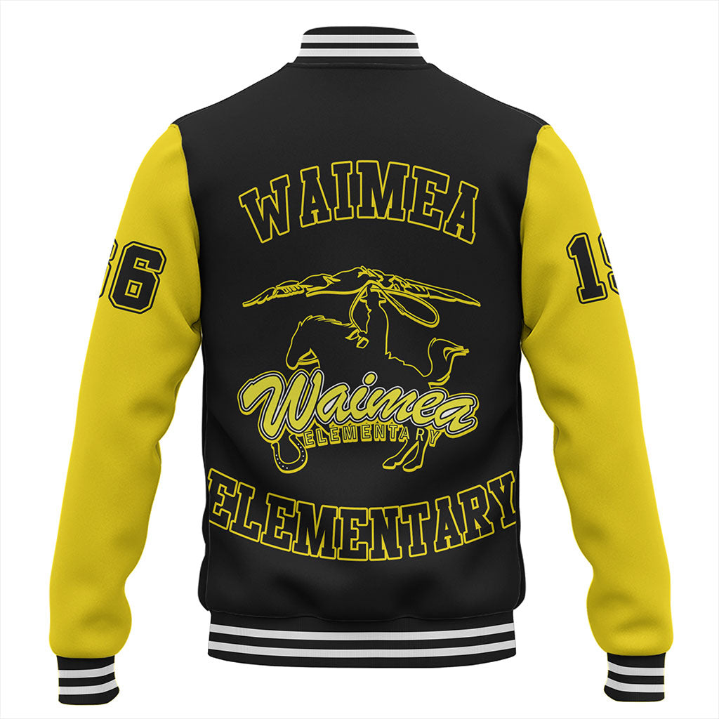 Hawaii Baseball Jacket Waimea Elementary School Polynesian Letters Style