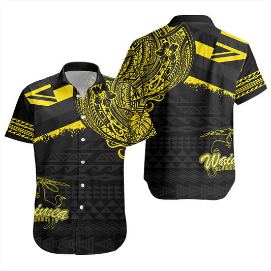 Hawaii Short Sleeve Shirt Waimea Elementary School With Crest Style