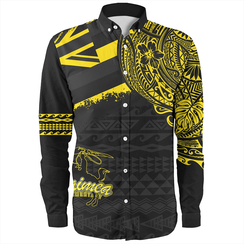 Hawaii Long Sleeve Shirt Waimea Elementary School With Crest Style