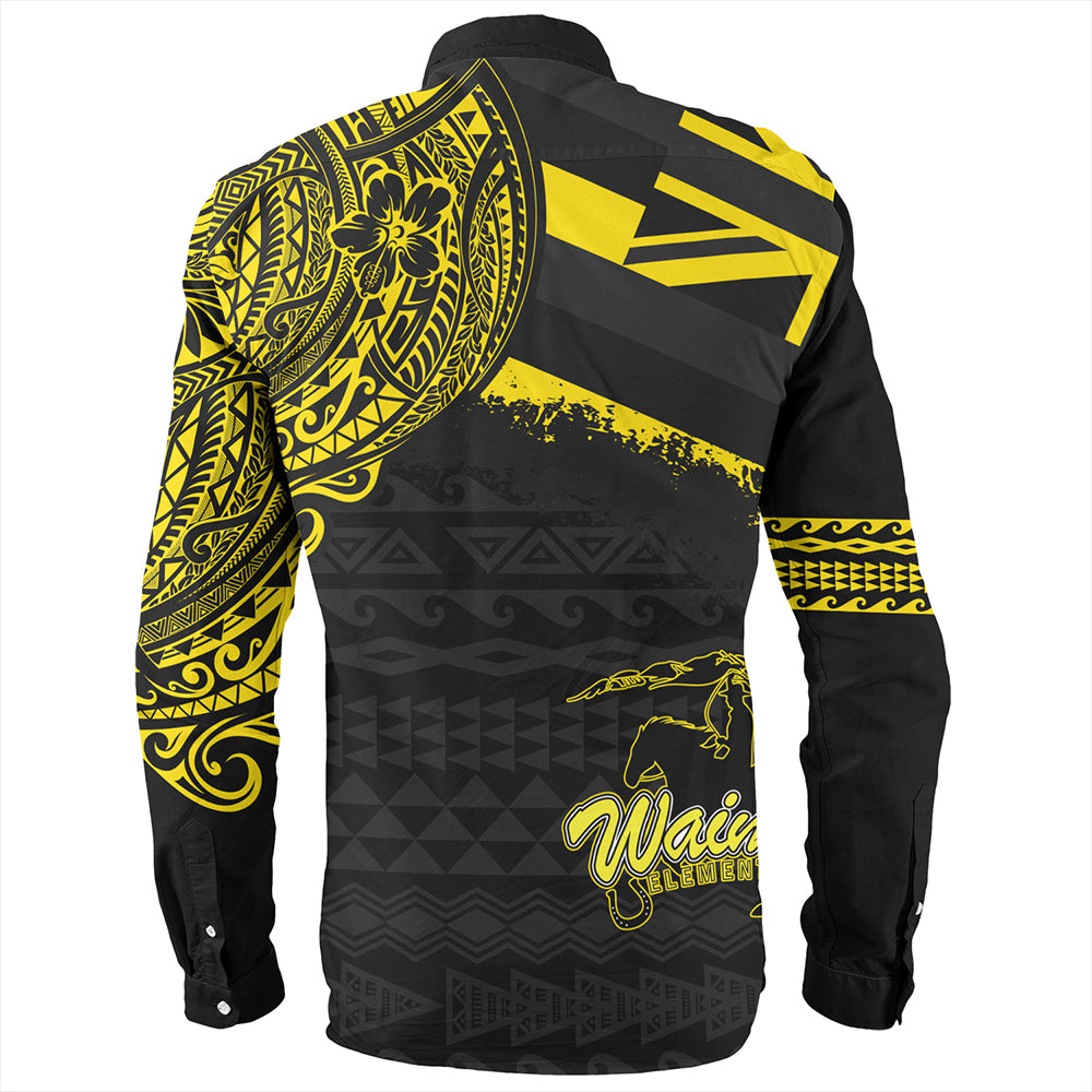 Hawaii Long Sleeve Shirt Waimea Elementary School With Crest Style