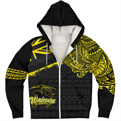 Hawaii Sherpa Hoodie Waimea Elementary School With Crest Style