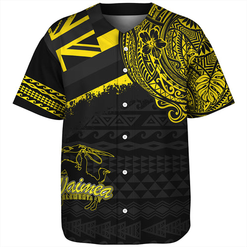 Hawaii Baseball Shirt Waimea Elementary School With Crest Style