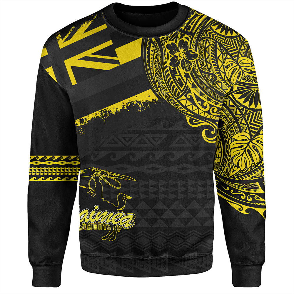 Hawaii Sweatshirt Waimea Elementary School With Crest Style