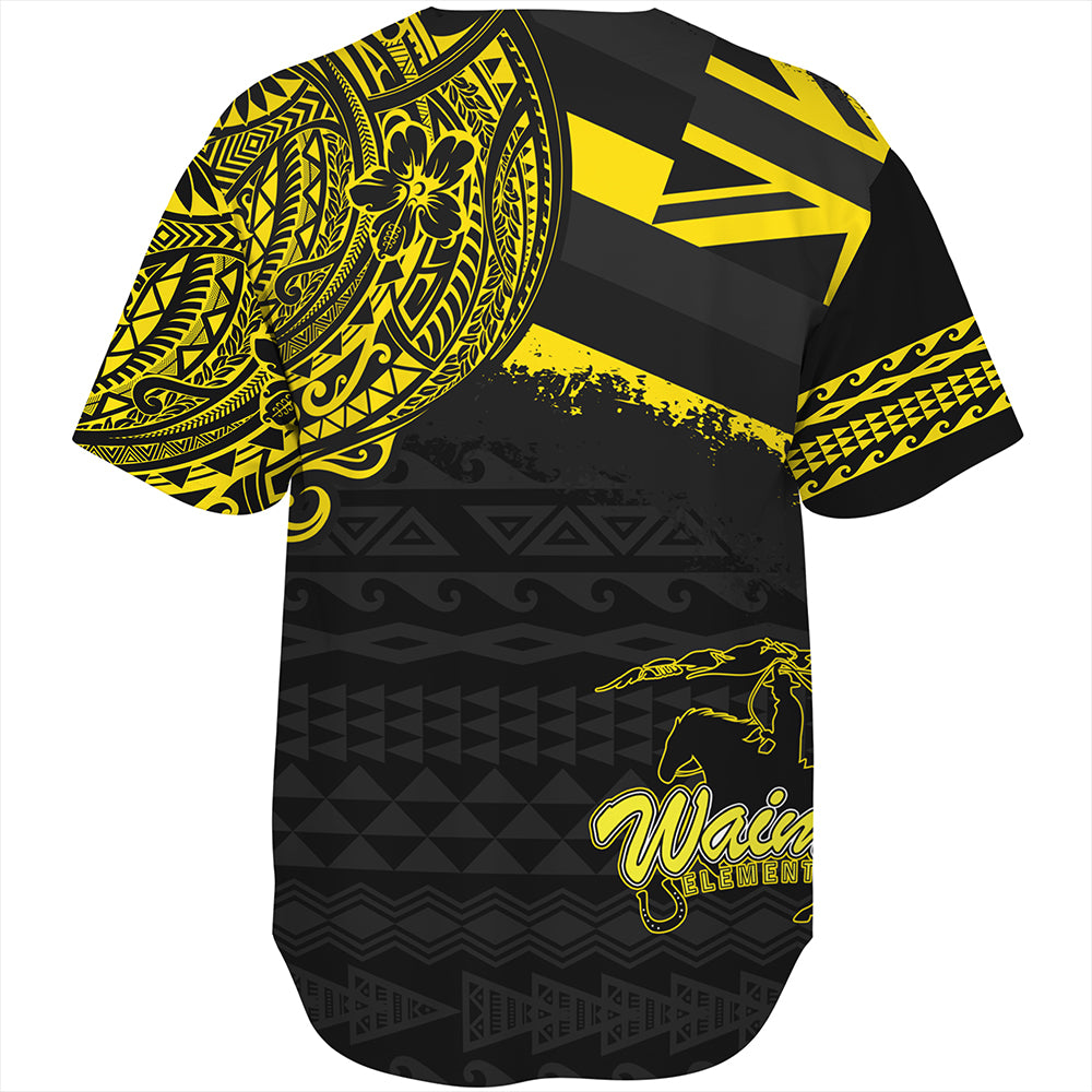 Hawaii Baseball Shirt Waimea Elementary School With Crest Style