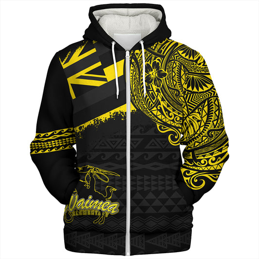 Hawaii Sherpa Hoodie Waimea Elementary School With Crest Style