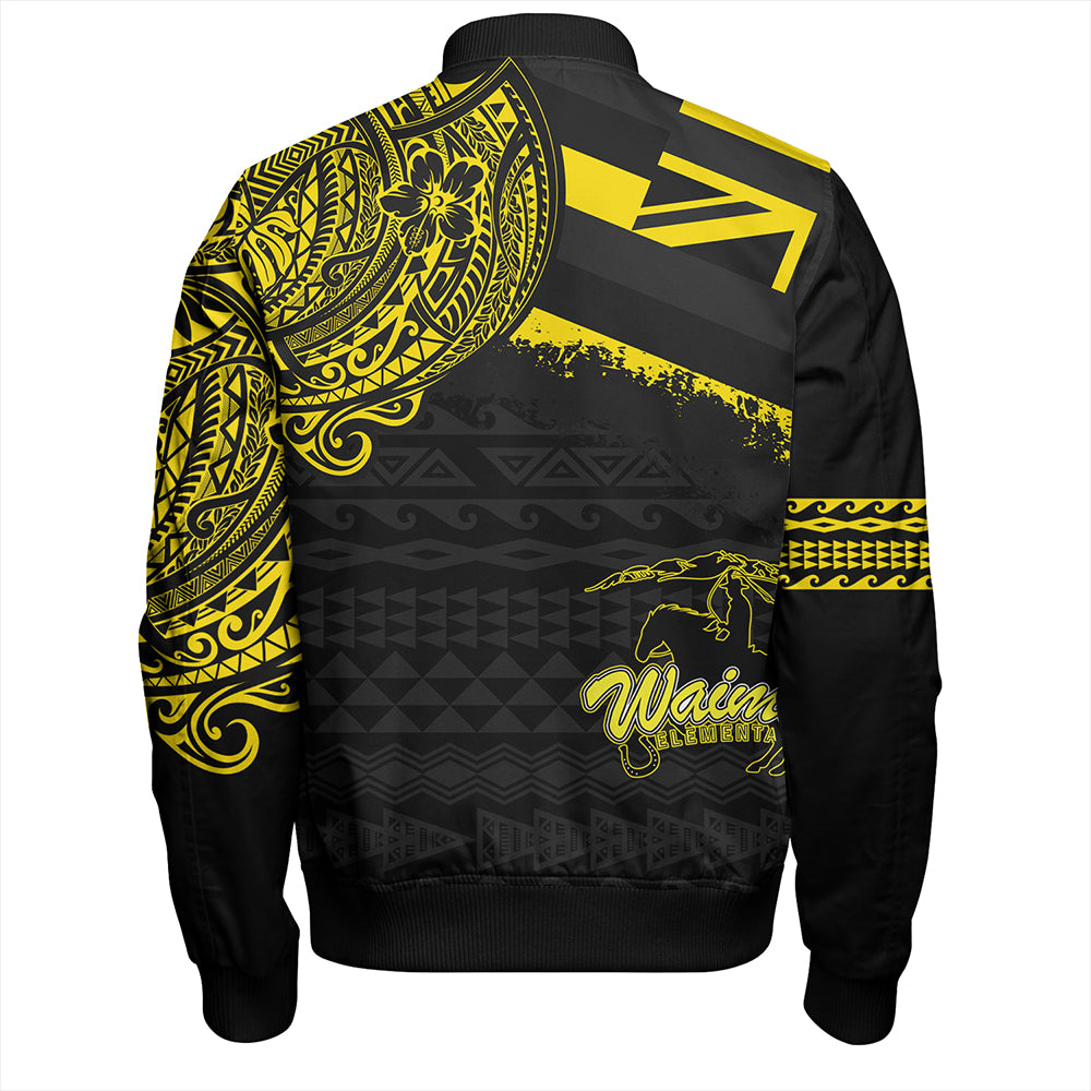 Hawaii Bomber Jacket Waimea Elementary School With Crest Style