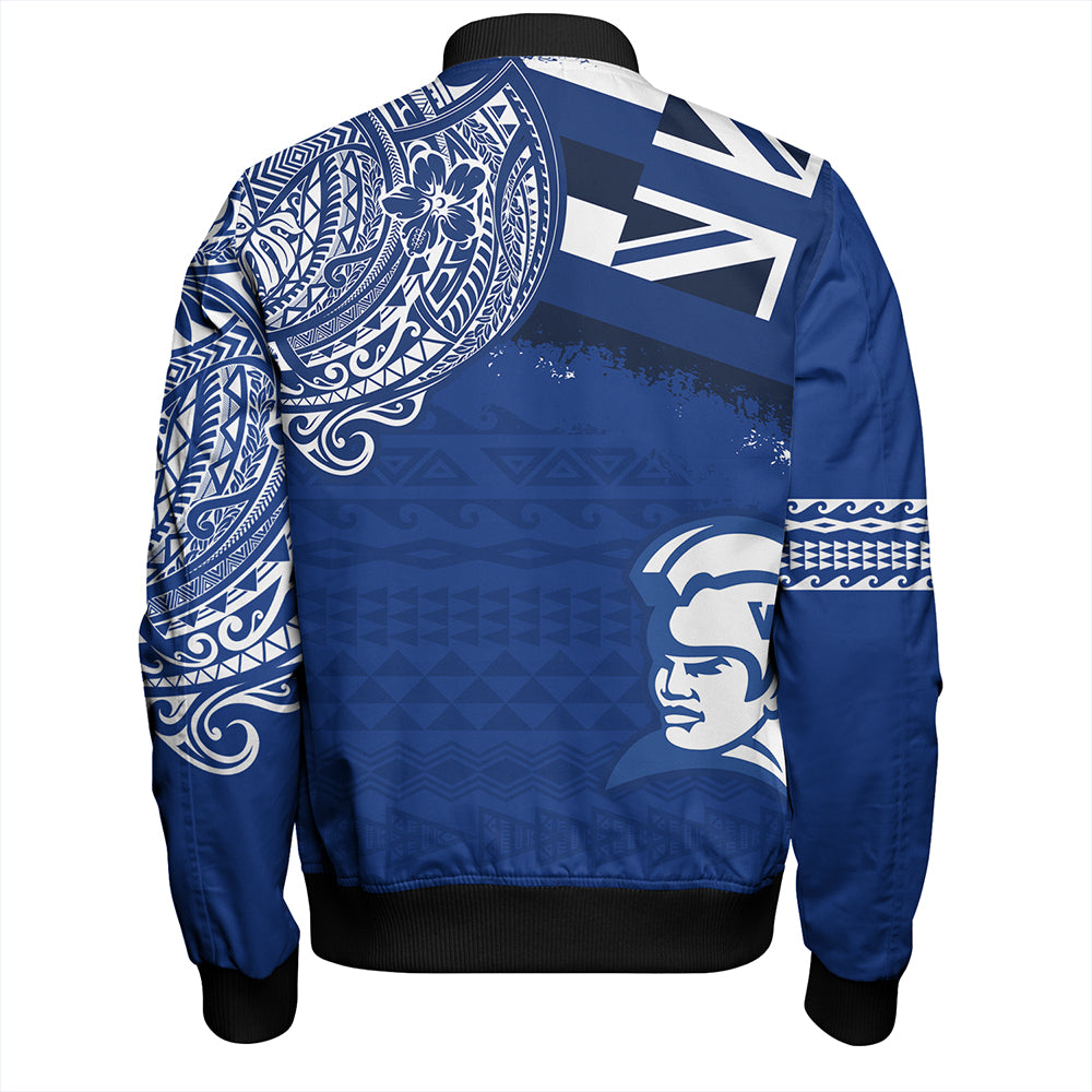 Hawaii Bomber Jacket Waimea High School With Crest Style