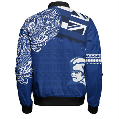 Hawaii Bomber Jacket Waimea High School With Crest Style