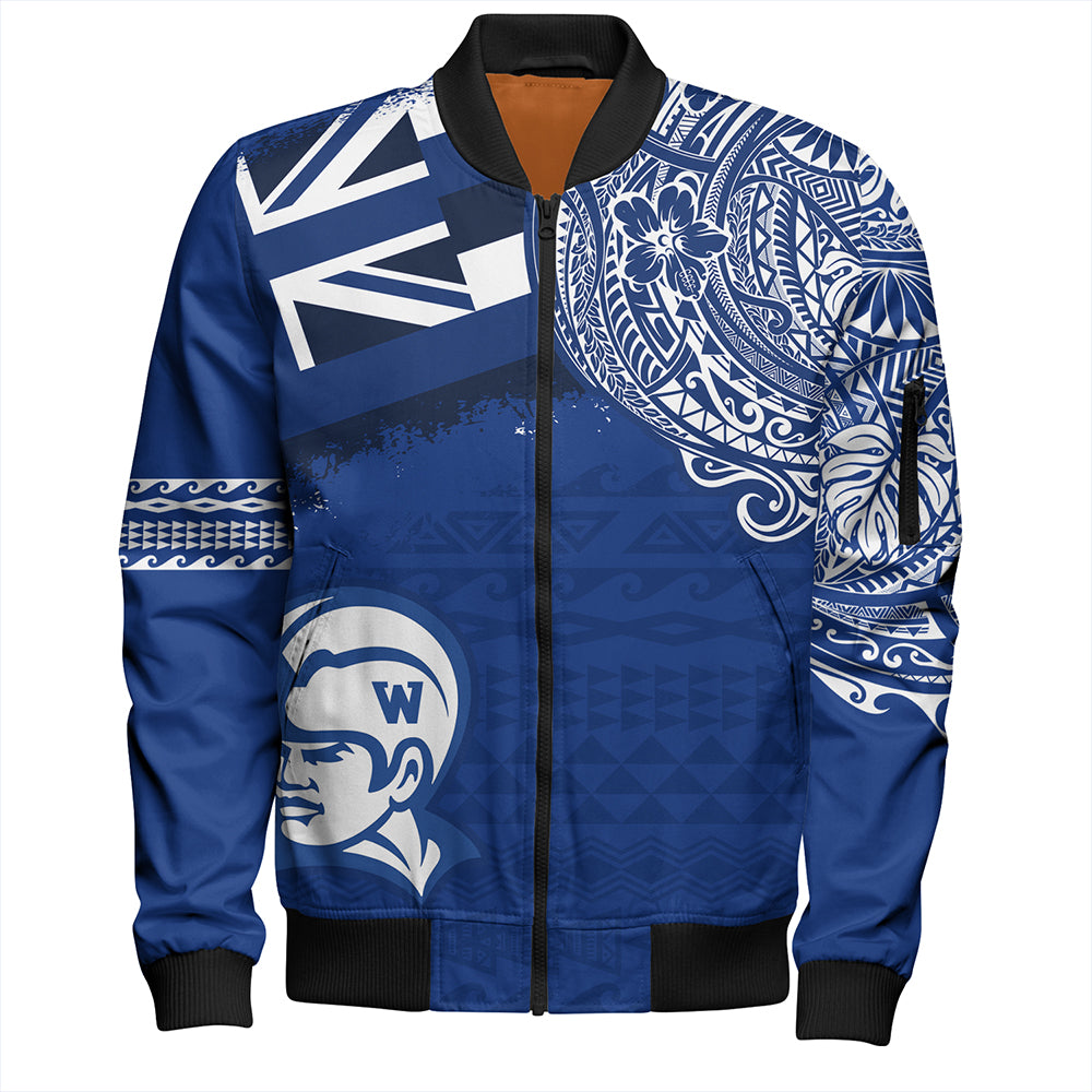 Hawaii Bomber Jacket Waimea High School With Crest Style