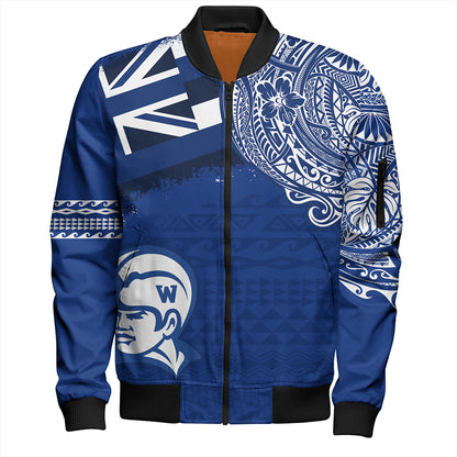 Hawaii Bomber Jacket Waimea High School With Crest Style