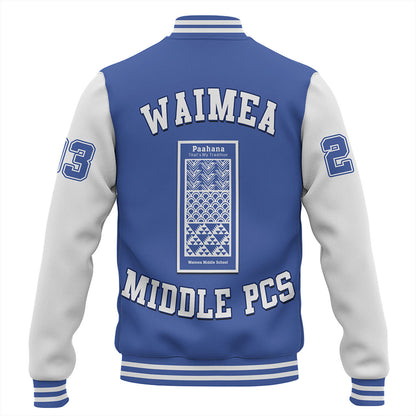 Hawaii Baseball Jacket Waimea Middle Public Conversion Charter School Polynesian Letters Style