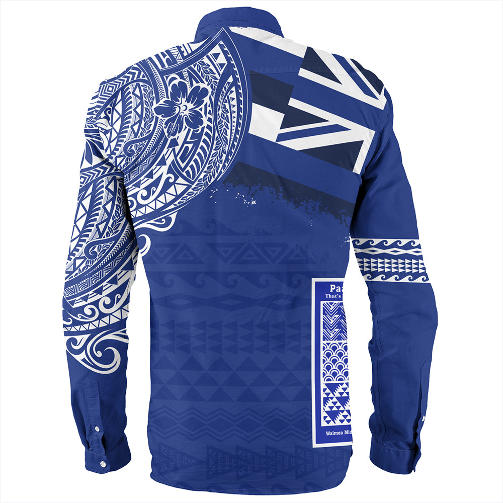 Hawaii Long Sleeve Shirt Waimea Middle Public Conversion Charter School With Crest Style