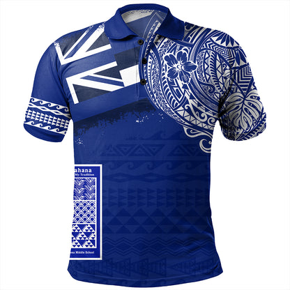 Hawaii Polo Shirt Waimea Middle Public Conversion Charter School With Crest Style