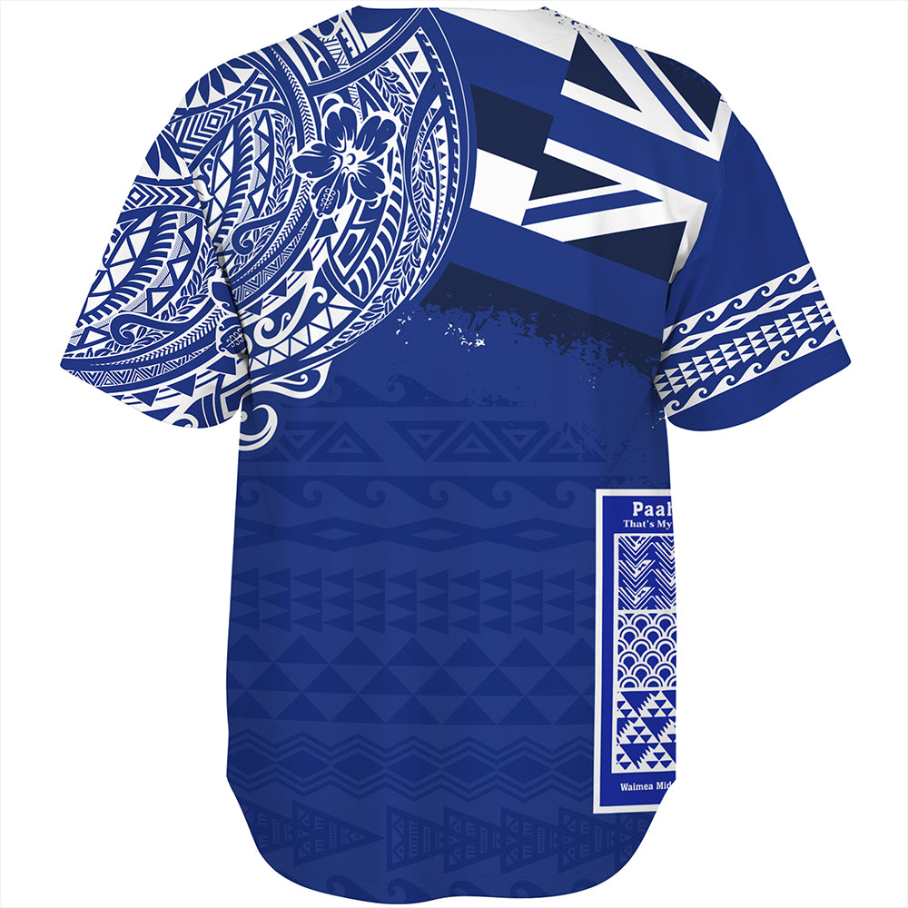 Hawaii Baseball Shirt Waimea Middle Public Conversion Charter School With Crest Style