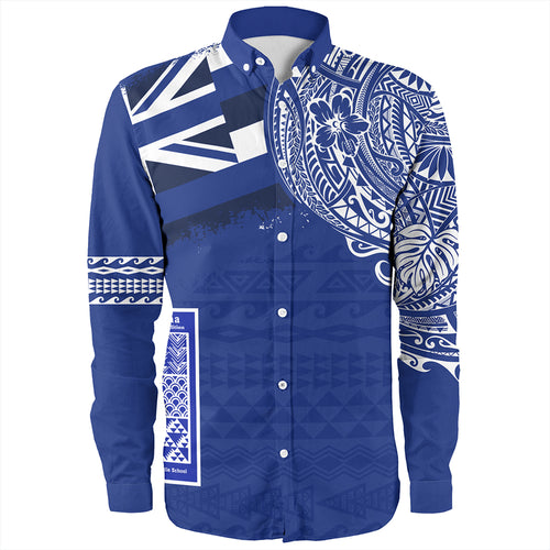 Hawaii Long Sleeve Shirt Waimea Middle Public Conversion Charter School With Crest Style