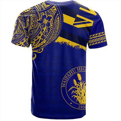 Hawaii T-Shirt Waipahu High School With Crest Style