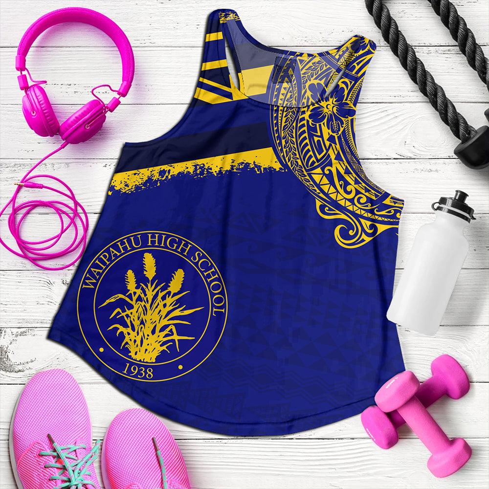 Hawaii Women Tank Waipahu High School With Crest Style