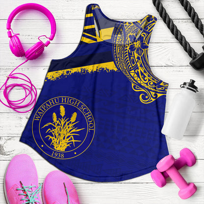 Hawaii Women Tank Waipahu High School With Crest Style