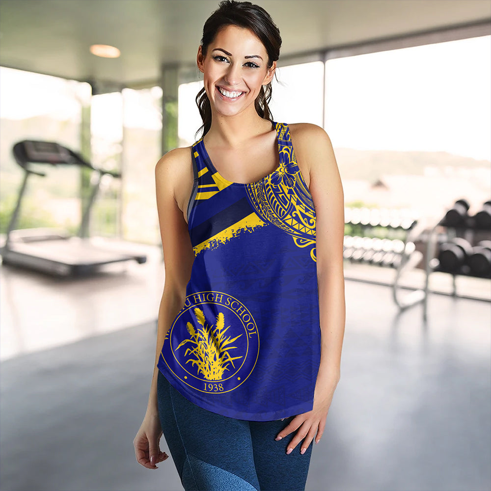 Hawaii Women Tank Waipahu High School With Crest Style