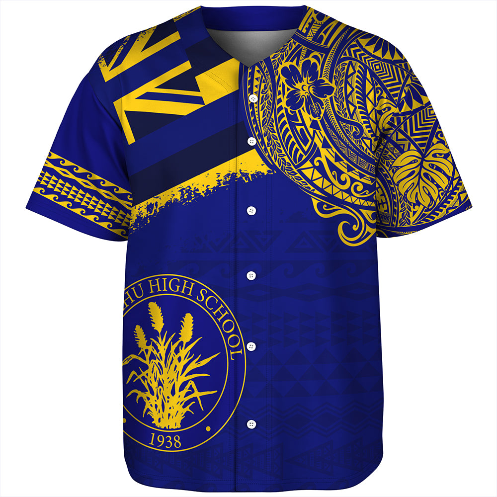 Hawaii Baseball Shirt Waipahu High School With Crest Style