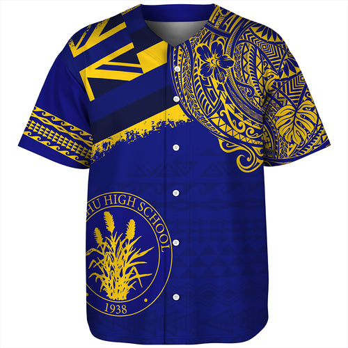 Hawaii Baseball Shirt Waipahu High School With Crest Style