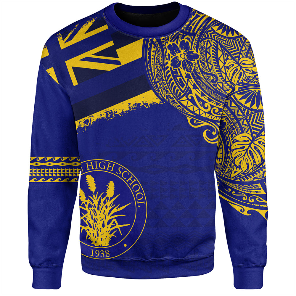 Hawaii Sweatshirt Waipahu High School With Crest Style