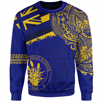 Hawaii Sweatshirt Waipahu High School With Crest Style