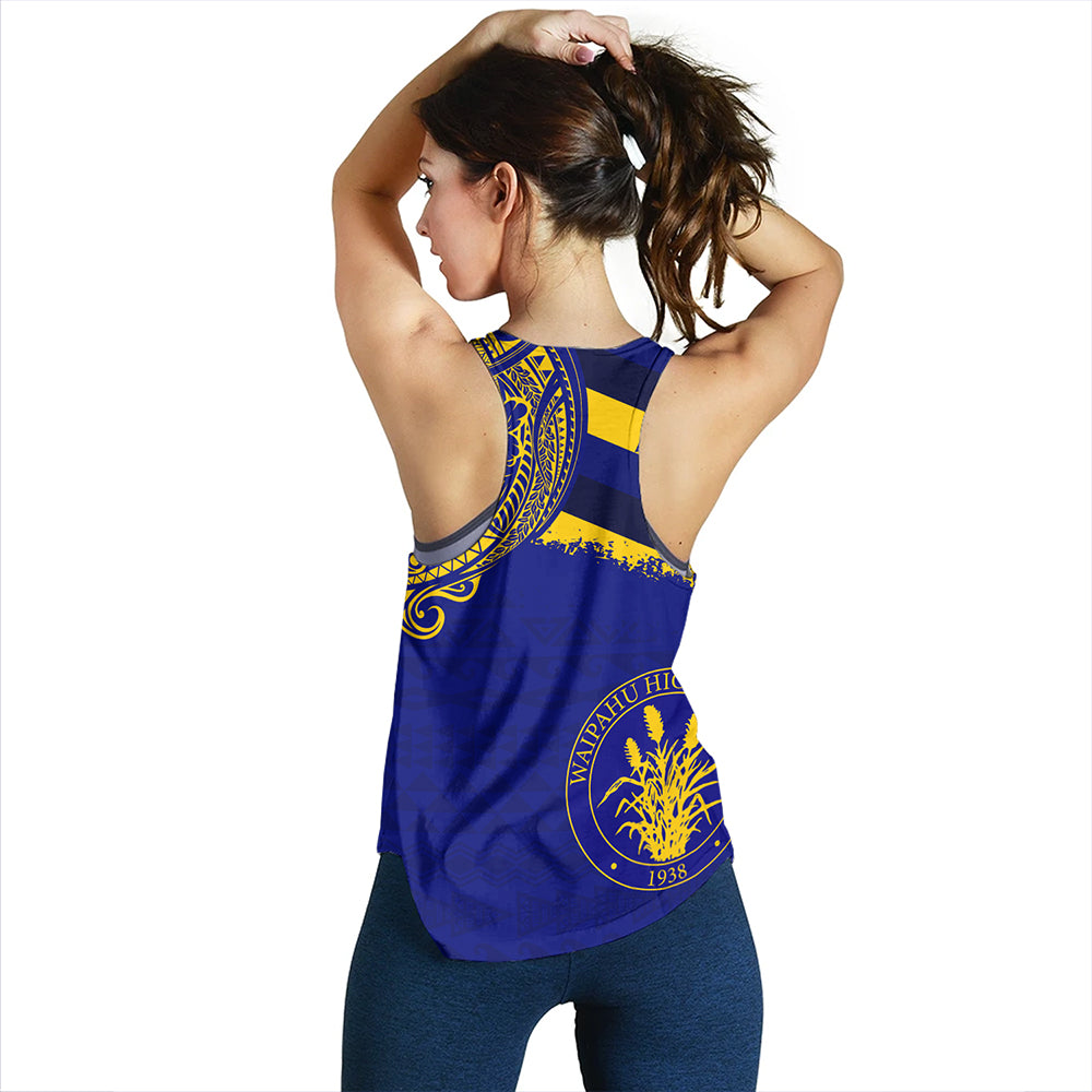 Hawaii Women Tank Waipahu High School With Crest Style