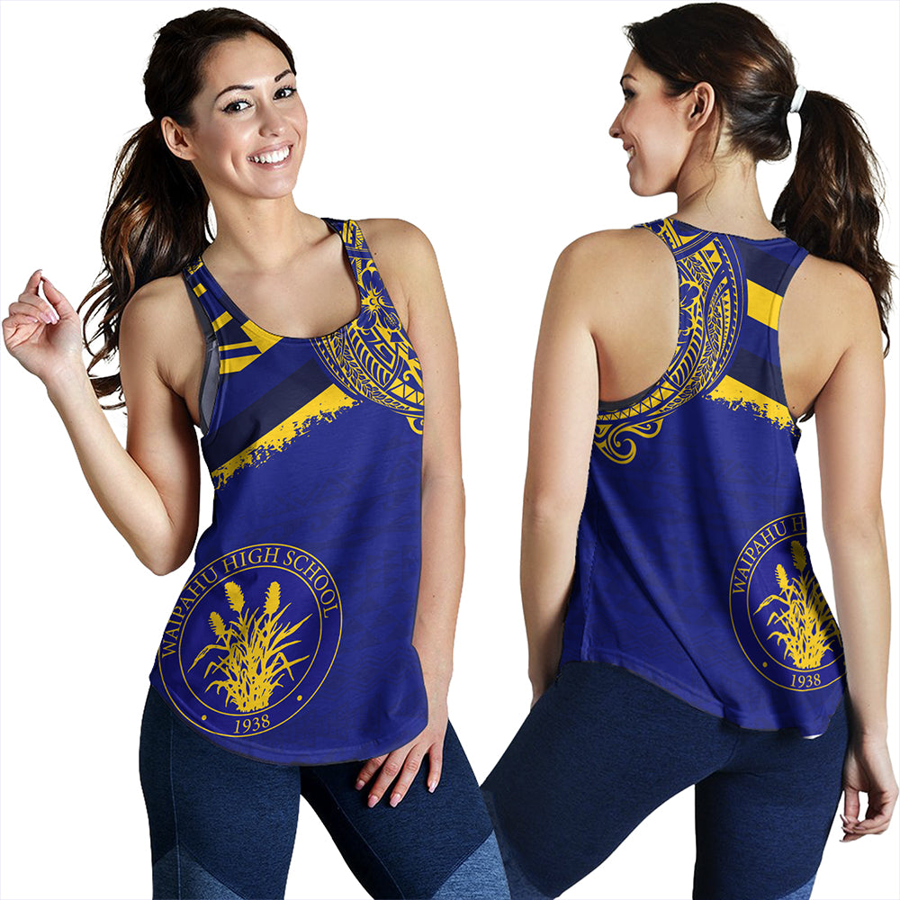 Hawaii Women Tank Waipahu High School With Crest Style