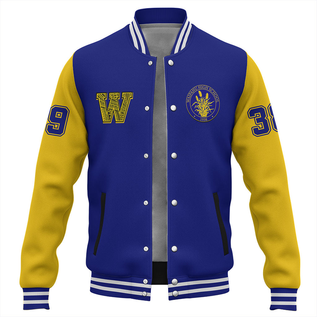 Hawaii Baseball Jacket Waipahu High School Polynesian Letters Style
